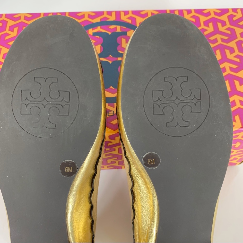 TORY BURCH Gold Heart Ballet Flats - Picture 15 of 16